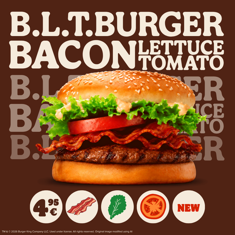 BLT burger campaign image