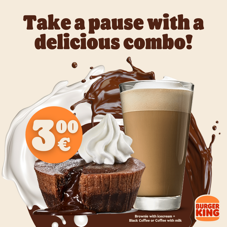 Brownie and coffee campaign image