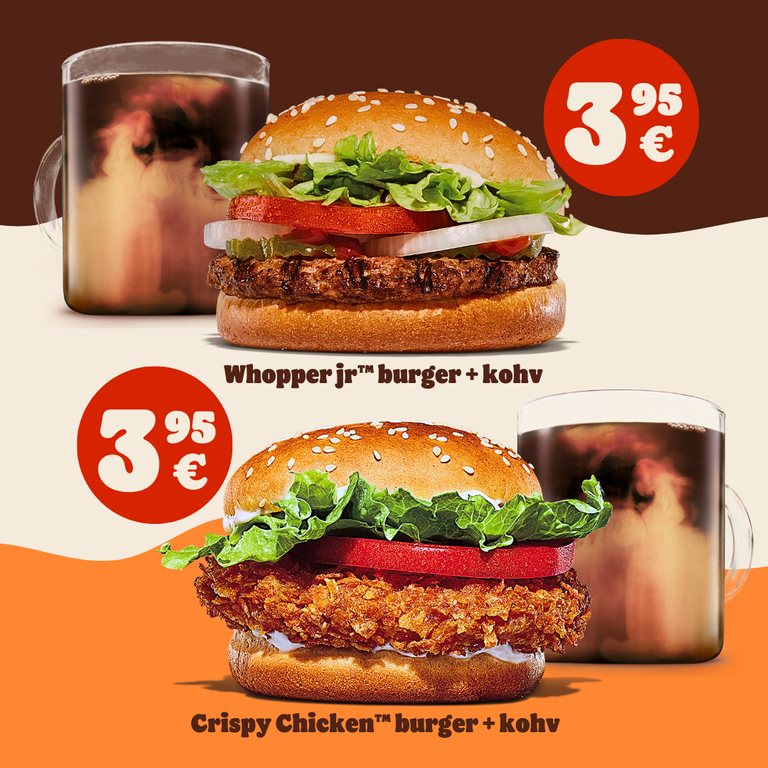 Burger ja kohv kampaaniapilt