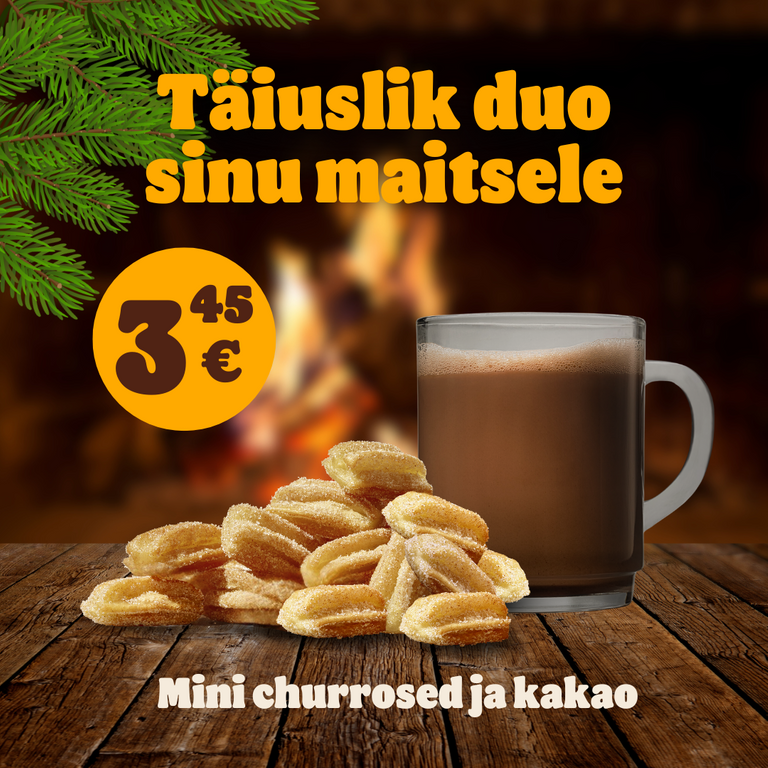 Mini churrosed ja kakao kampaaniapilt