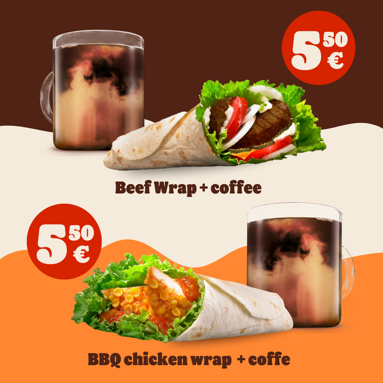 Wrap + coffee campaign image